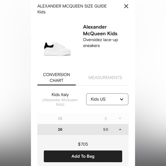 Alexander McQueen Kids Oversized Lace-Up Leather Sneakers. Brand new. - Picture 7 of 7